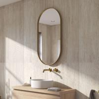 Ben Vita ovale spiegel 50x100 cm Mat Goud - thumbnail