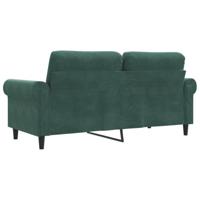 Tweezitsbank 140 cm fluweel donkergroen - thumbnail