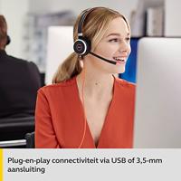 Jabra Evolve 40 MS Stereo Headset Bedraad Hoofdband Kantoor/callcenter Zwart - thumbnail
