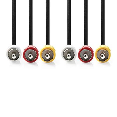 Composiet Videokabel | 3x RCA Male - 3x RCA Male | 5,0 m | Zwart