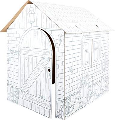 Small Foot - kartonnen speelhuis boerderij, 87x71x88cm