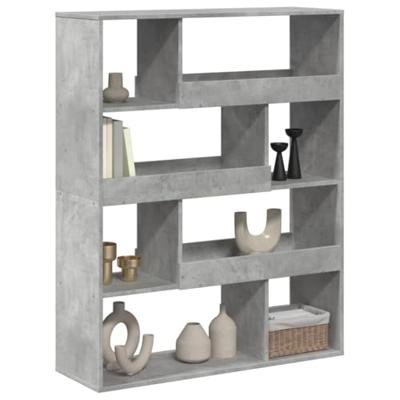 Boekenkast 100x33x125,5 cm bewerkt hout betongrijs