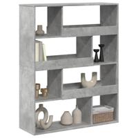 Boekenkast 100x33x125,5 cm bewerkt hout betongrijs - thumbnail