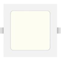 LED Downlight Vierkant Inbouw 9W - Natuurlijk Wit 4000K - Mat Wit Kunststof - 145mm - thumbnail