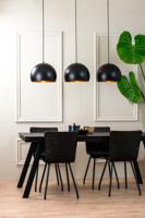 Light & Living Hanglamp 'Jaicey' 3-Lamps, mat zwart-goud - thumbnail