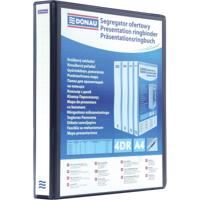 DONAU personaliseerbare ringmap, PP, ft A4, 4 D-ringen van 20 mm, zwart - thumbnail