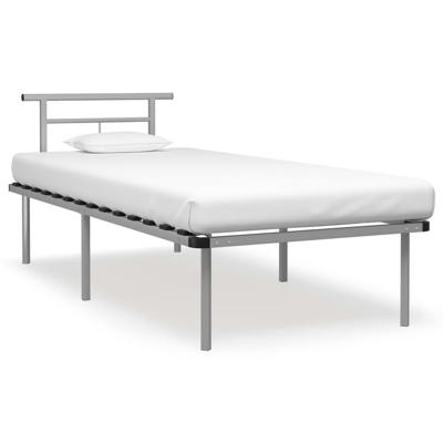Bedframe metaal grijs 90x200 cm