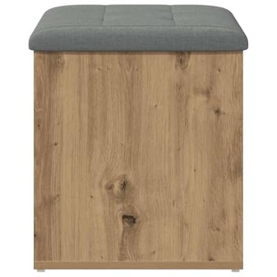 Opbergbankje 62x42x45 cm bewerkt hout artisanaal eikenkleur