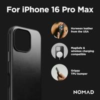 Nomad Modern Horween lederen hoesje iPhone 16 Pro Max - Black - thumbnail