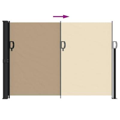 Windscherm uittrekbaar 140x600 cm beige Windscherm uittrekbaar 140x600 cm beige