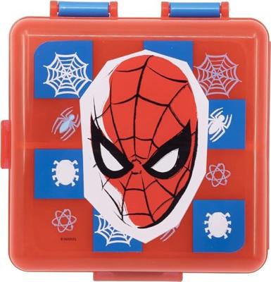 Lunchtrommel met Compartimenten Spider-Man CZ11274 Multicolour Plastic