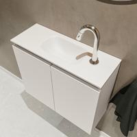 MONDIAZ TURE 60cm toiletmeubel linen. EDEN wastafel talc midden 1 kraangat - thumbnail