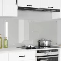 VidaXL Keuken achterwand 2 pcs doorzichtig 70 x 60 cm gehard glas - thumbnail