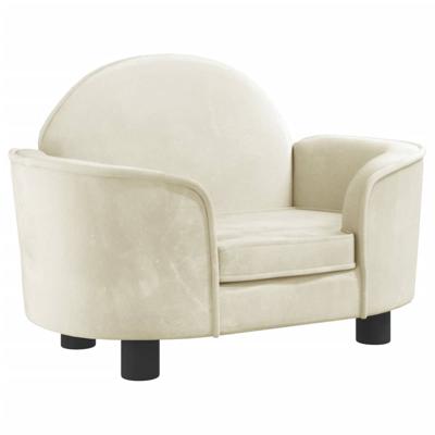 Hondenmand 66x40x45 cm fluweel crmekleurig