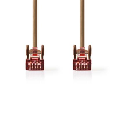 CAT6 S/FTP-Netwerkkabel | RJ45 Male - RJ45 Male | 7,5 m | Bruin