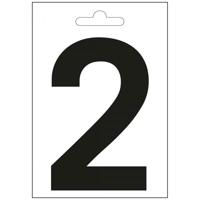 Nautic cijfer 2 zwart 100 mm. - thumbnail