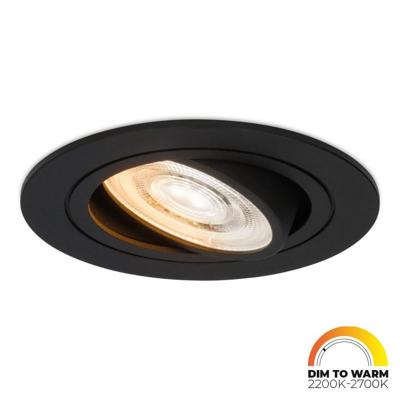 Miro LED inbouwspot - Extra plat 58mm - 3,8W 220lm - GU10 LED Module - Dim to warm - Dimbaar Kantelbaar - Rond - Voor binnen - Zwart Miro LED inbouwspot - Extra plat 58mm - 3,8W 220lm - GU10 LED Module - Dim to warm - Dimbaar Kantelbaar - Rond - Voor binnen - Zwart