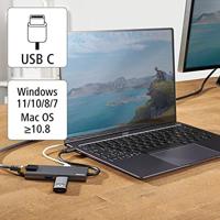 Hama USB-C dockingstation Geschikt voor merk (dockingstation): Universeel Incl. laadfunctie, USB-C Power Delivery - thumbnail