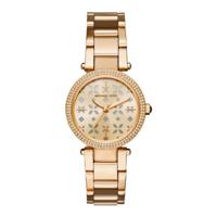 Michael Kors Mini Parker dameshorloge met bloemenuitsparing MK6469 - thumbnail