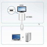 ATEN DisplayPort Kabel DisplayPort Male - HDMI-Uitgang 0.15 m Wit - [VC985-AT] - thumbnail
