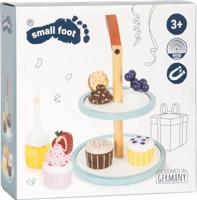Small Foot houten speeleten etagere met cupcakes, 13dlg. - thumbnail