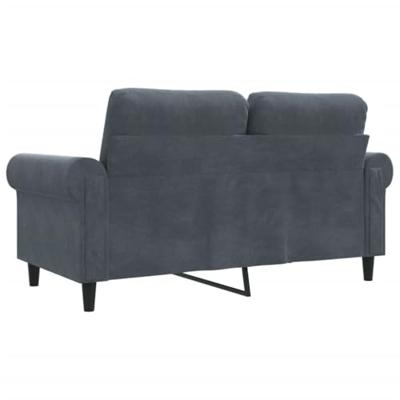 Tweezitsbank 120 cm fluweel donkergrijs Tweezitsbank 120 cm fluweel donkergrijs
