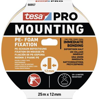 Tesa Montageband | wit | lengte 25 m | breedte 19 mm | 16 stuks - 66957-00010-00 66957-00010-00