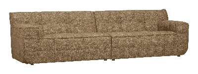 WOOOD 4-zits Bank 'Timor' Chenille, kleur Caramel WOOOD 4-zits Bank 'Timor' Chenille, kleur Caramel