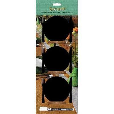 Krijtbord Securit bord 100x120mm houten voet 3 stuks