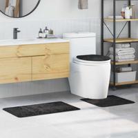 Antislip Badmat Set 3 pcs Donkergrijs PP - thumbnail