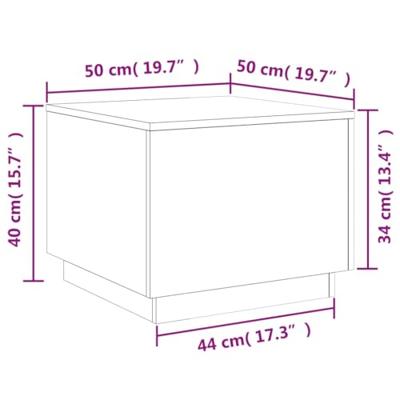 Salontafel met LED-verlichting 50x50x40 cm wit Salontafel met LED-verlichting 50x50x40 cm wit