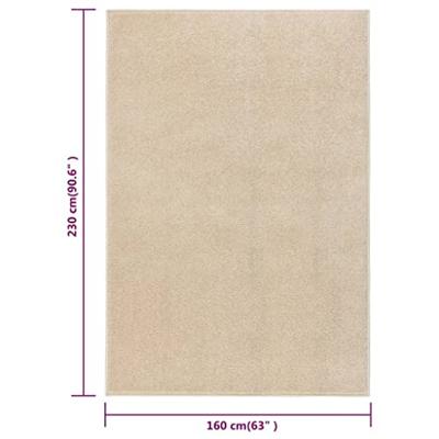 Vloerkleed kortpolig 160x230 cm beige