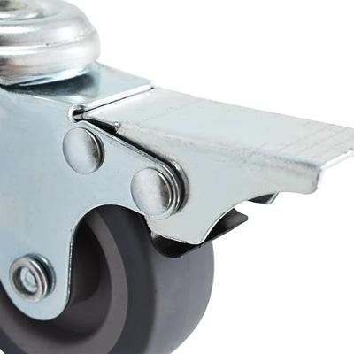 VidaXL Zwenkwielen met boutgaten en dubbele remmen 4 st 50 mm