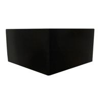 Meubelpoot zwart hoek 20 bij 20 cm en hoogte 10 cm van massief hout - thumbnail