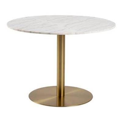 Sohome Ronde Eettafel 'Naima' 105cm, kleur Wit Marmer/Brass Sohome Ronde Eettafel 'Naima' 105cm, kleur Wit Marmer/Brass