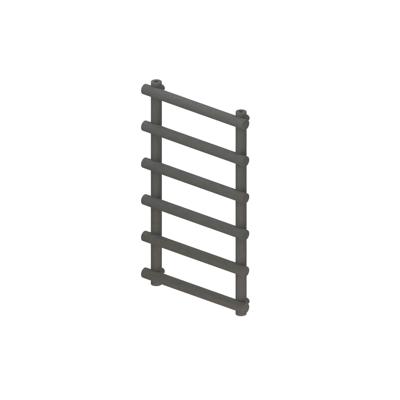 Designradiator Boss & Wessing Tubi Handdoekrek 85x60 cm Zij-Onderaansluiting Mat Antraciet Boss & Wessing