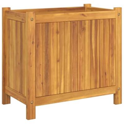 VidaXL Plantenbak met voering 54x31x50 cm massief acaciahout