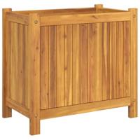 VidaXL Plantenbak met voering 54x31x50 cm massief acaciahout - thumbnail