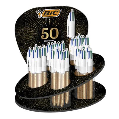 Bic Colours Frozen 4-kleurenbalpen, medium, klassieke inktkleuren, doos van 12 stuks