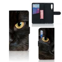 Xiaomi Mi 9 | Telefoonhoesje | Met pasjeshouder | Zwarte Kat - thumbnail