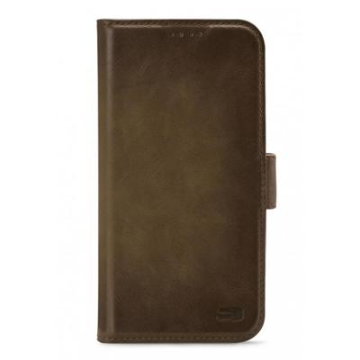 Senza Desire Leather Wallet Apple iPhone 12 Mini Burned Olive Senza Desire Leather Wallet Apple iPhone 12 Mini Burned Olive