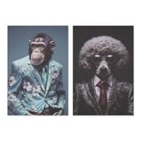 Schilderij Home ESPRIT Bedrukt Modern 80 x 3 x 120 cm (2 Stuks) - thumbnail