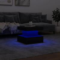 Salontafel met LED-verlichting 50x50x40 cm zwart - thumbnail