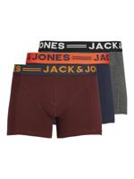 Jack & Jones Jaclichfield Trunks 3 Pack Noos Boxershorts Burgundy 12113943 - thumbnail