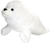 Wild Republic knuffel zeehond junior 76 cm pluche wit - thumbnail
