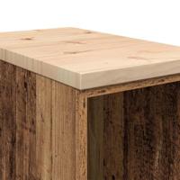 VidaXL Garagekasten 2 st bewerkt hout oud hout - thumbnail