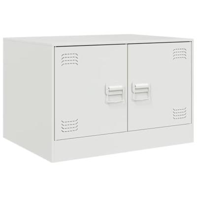 Salontafel 67x50x44 cm staal wit