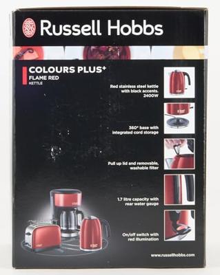 Waterkoker Russell Hobbs 20412-70 2400W Rood Roestvrij staal 2400 W 1,7 L (1,7 L) - thumbnail