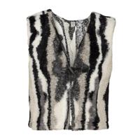 Gilet Plum Grey & Off-White - thumbnail