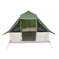 Familie Tipi Tent met dak Groen en Bruin 358 x 296 x 258 cm - thumbnail